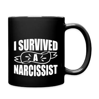 I Survived A Narcissist Divorce Women Divorcee - Full Color Mug - black - Right