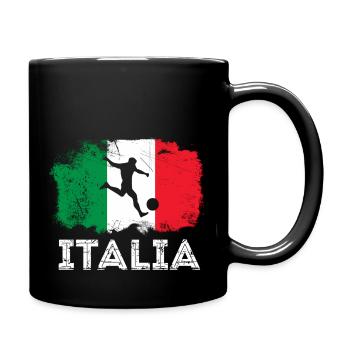 Italian Soccer Grunge Flag - Full Color Mug - black - Right
