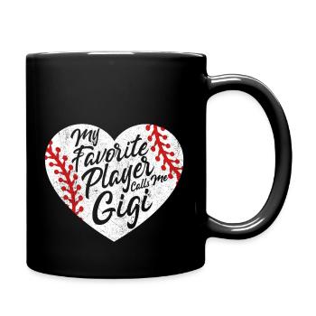 My Favorite Player Calls Me Gigi Baseball Heart - Full Color Mug - black - Right