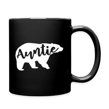 Auntie Bear Aunt Life Camping Camper Campfire - Full Color Mug - black - Right