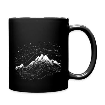 Night Starts and Mountain - Full Color Mug - black - Right
