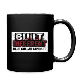 Built Different – Blue Collar Mindset - Full Color Mug - black - Right
