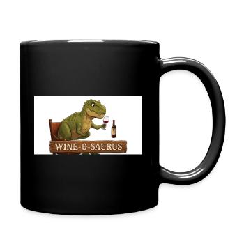 Wine-o-saurus  - Full Color Mug - black - Right
