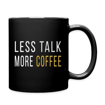 Moins de paroles, plus de café - Sarcasme matinal drôle » - Tasse colorée - noir - Droite