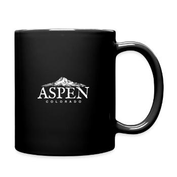 Aspen Co Shirt Colorado Mountain Town - Full Color Mug - black - Right