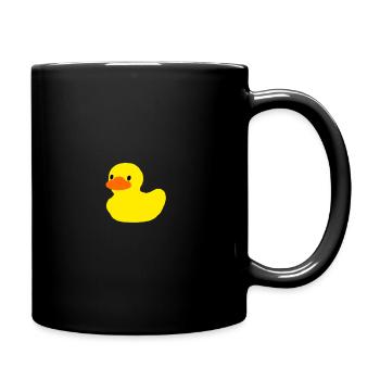 Cute Little Yellow Rubber Ducky Duck Graphic - Full Color Mug - black - Right
