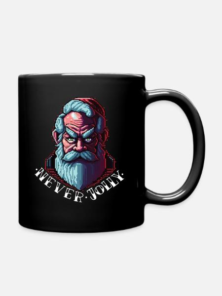 Grumpy Santa - Full Color Mug - black