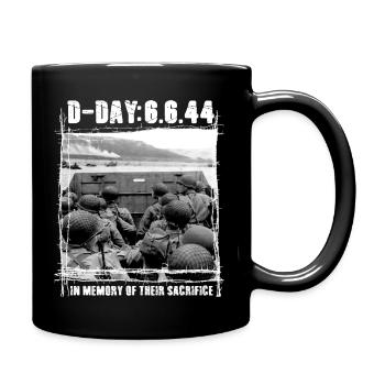 D-Day: In memory of their sacrifice - WW2 - Full Color Mug - black - Right