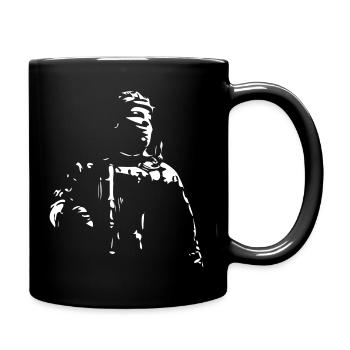 Soldier silhouette - army print - Full Color Mug - black - Right