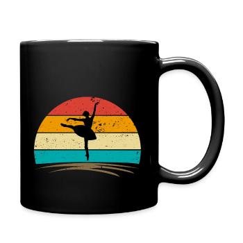 Ballerina Vintage Ballet Dancer - Full Color Mug - black - Right