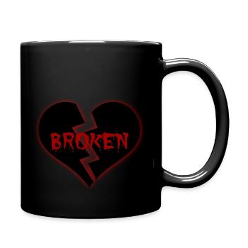 Broken Black Heart - Full Color Mug - black - Right