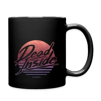 1980 Sad Floral Sunset - Aesthetic Vaporwave - Full Color Mug - black - Right