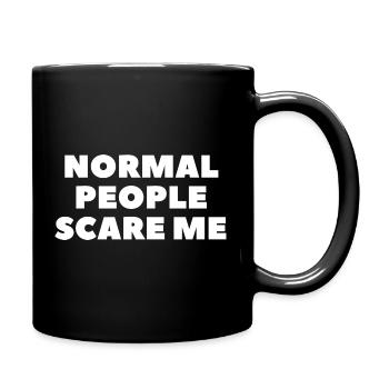 Normal People Scare Me - Full Color Mug - black - Right