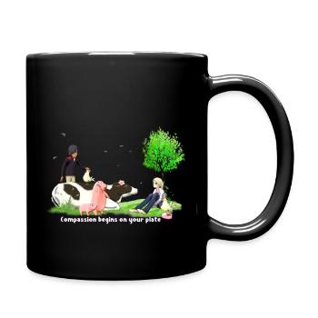 Compassion light - Full Color Mug - black - Right