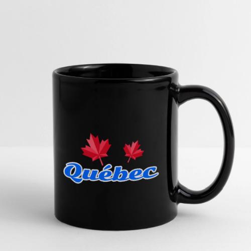 Québec with two red maple leaves - Full Color Mug