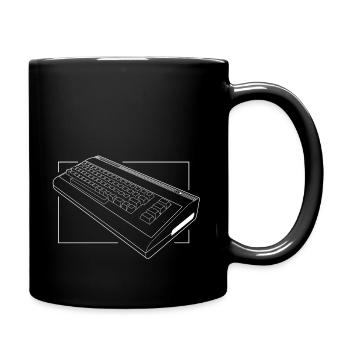retro oldschool computer from 80s - Full Color Mug - black - Right