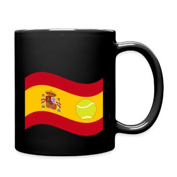 Spain Tennis Ball Country Flag Pride Sport Athlete - Full Color Mug - black - Right