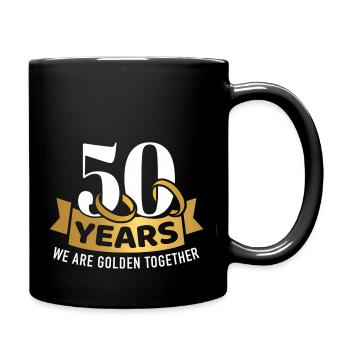50 Years Wedding Anniversary We Are Golden - Full Color Mug - black - Right