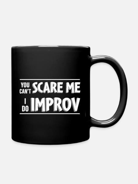 I Do Improv Comedian Comic Theatersports - Full Color Mug - black