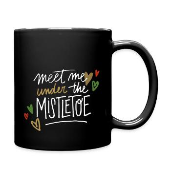 Meet me under the mistletoe - Full Color Mug - black - Right