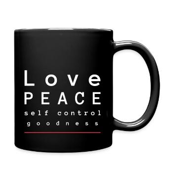 LOVE PEACE - Full Color Mug - black - Right