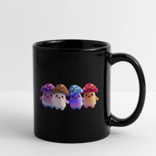 Colorful Cartoon Mushroom Quartet - Full Color Mug