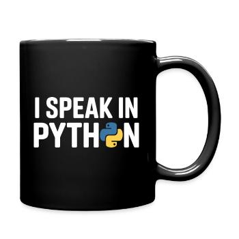 I Speak Python Programmer Humor - Full Color Mug - black - Right
