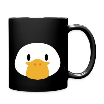 Duck Face Funny Goose Cute Animal Ducky Honk Bird - Full Color Mug - black - Right