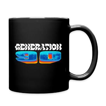 Neon 90s Dual Digit Glow - Full Color Mug - black - Right