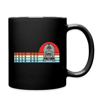 Jukebox Dance Sock Hop - Full Color Mug - black - Right