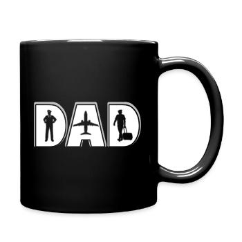 Pilot Dad Father s Day - Full Color Mug - black - Right