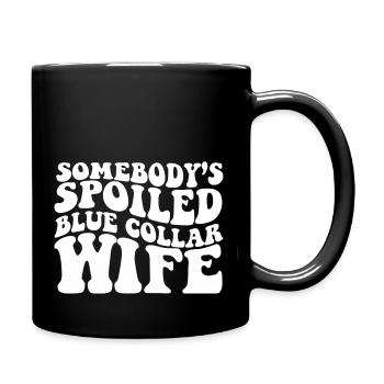 Somebody'S Spoiled Blue Collar - Full Color Mug - black - Right