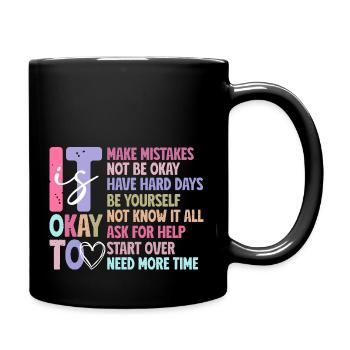 Be Yourself - Embrace Mistakes - Full Color Mug - black - Right