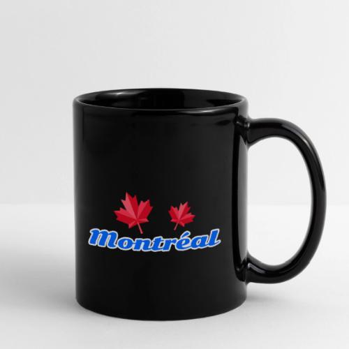 Montréal with two red maple leaves - Full Color Mug