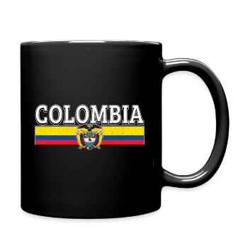 Colombia Flag Emblem Print - Full Color Mug - black - Right