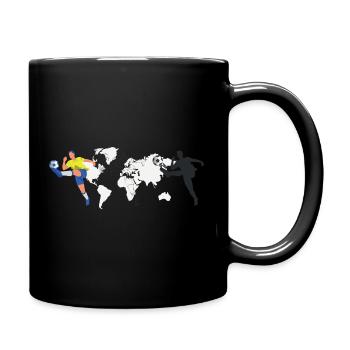 Soccer Player Evolution Graphic - Full Color Mug - black - Right