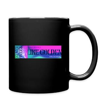 Golden holographic design - Full Color Mug - black - Right