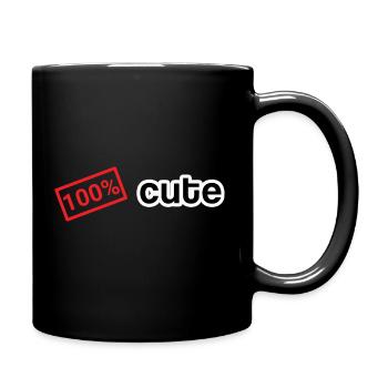100 % Cute - Full Color Mug - black - Right