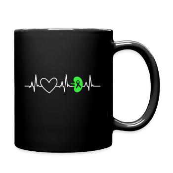 Ney Disease Awareness Hebeat Transplant Organ - Full Color Mug - black - Right