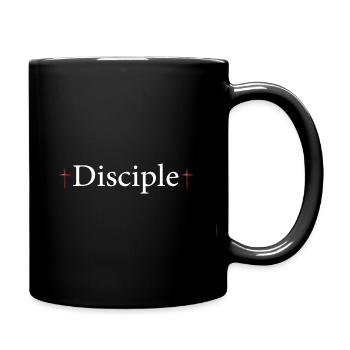 Disciple White Logo - Full Color Mug - black - Right