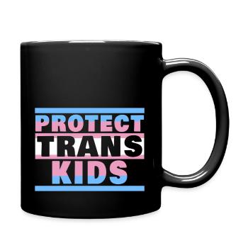 Protect Trans Transgender Flag Protect Trans - Full Color Mug - black - Right