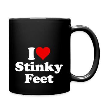 I Love He Stinky Feet Foot Fetish - Full Color Mug - black - Right