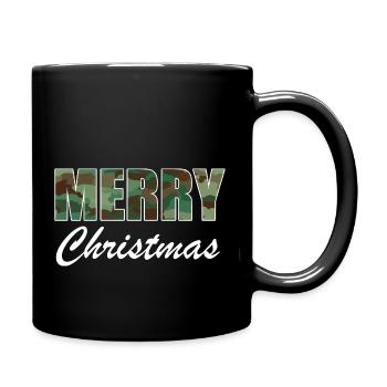 Camo Merry Christmas - Full Color Mug - black - Right
