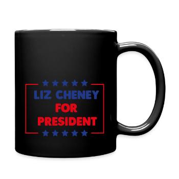 Liz Cheney 2024 For President - Full Color Mug - black - Right
