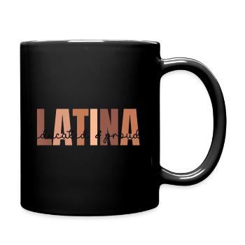 Cool Retro Latina Educated and proud Laower T Shir - Full Color Mug - black - Right