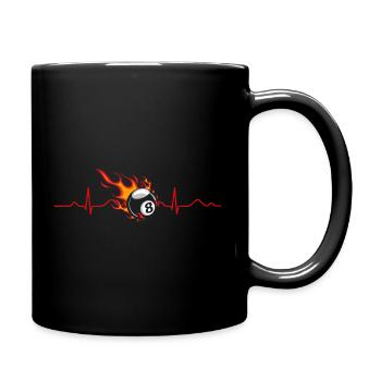 Pool Players Heartbeat Billiards 8 Ball - Full Color Mug - black - Right