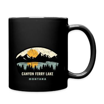 Canyon Ferry Lake Montana Mt Vacation - Full Color Mug - black - Right