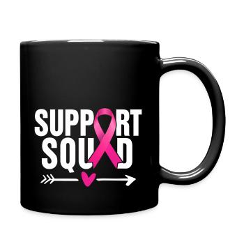 Breast Cancer Warrior Support Squad Breast Cancer - Full Color Mug - black - Right