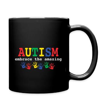 Autism Embrace The Amazing t- Shirt - Full Color Mug - black - Right