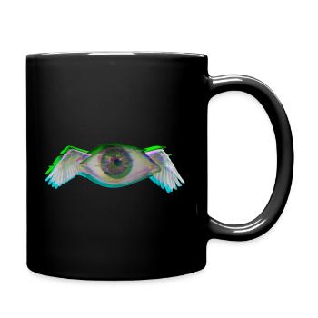 Glitchcore Winged Eye Kidcore Dreamcore Clothes - Full Color Mug - black - Right